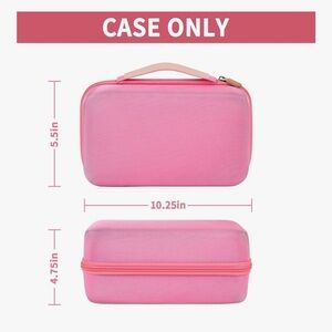 Pink Hard Shell Travel Case - Small Carry Handle